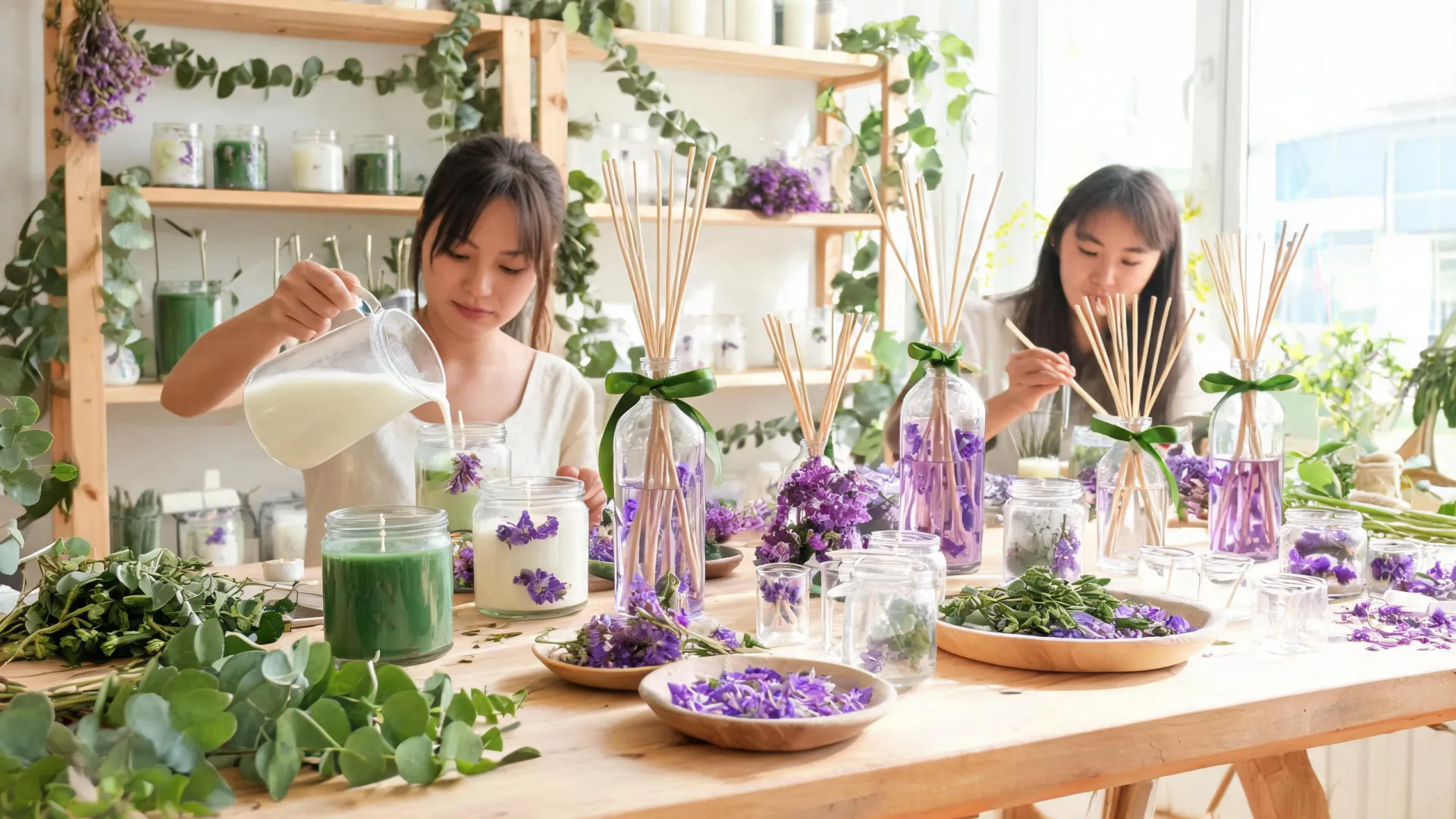 Thymes scented candle and diffuser studio