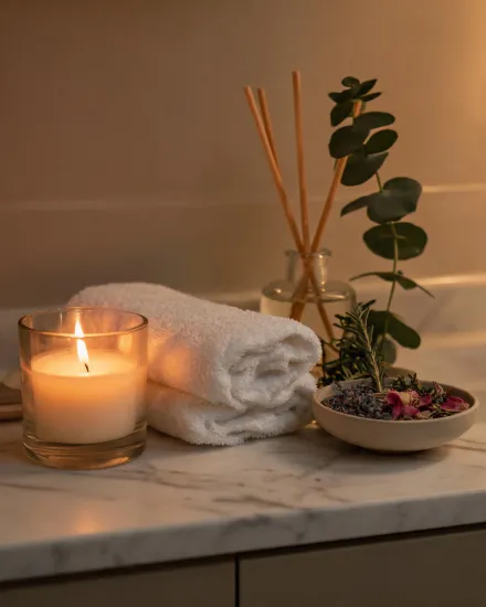 Spa evening candle